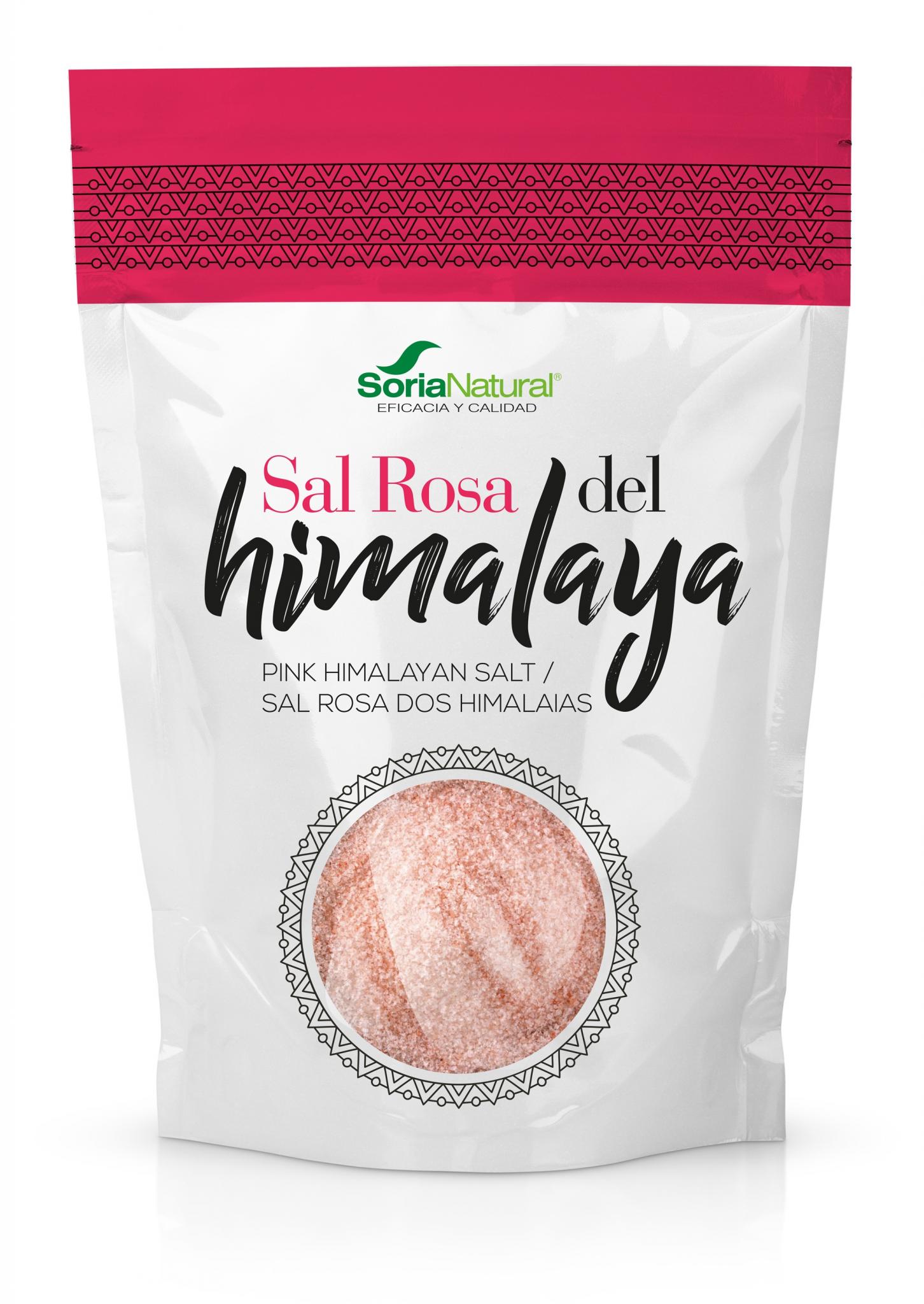 Sal rosa del Himalaya, natural sin refinar 1kg - Soria Natural