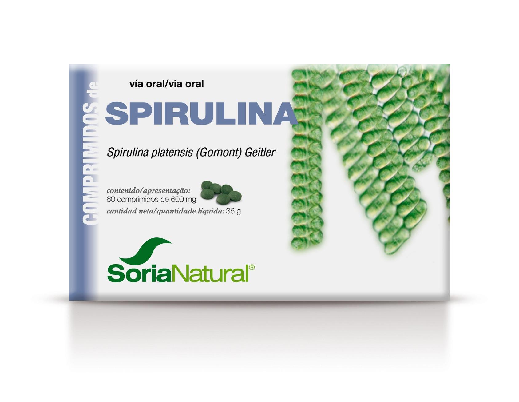 Spirulina Comprimidos 600mg - Producto Soria Natural