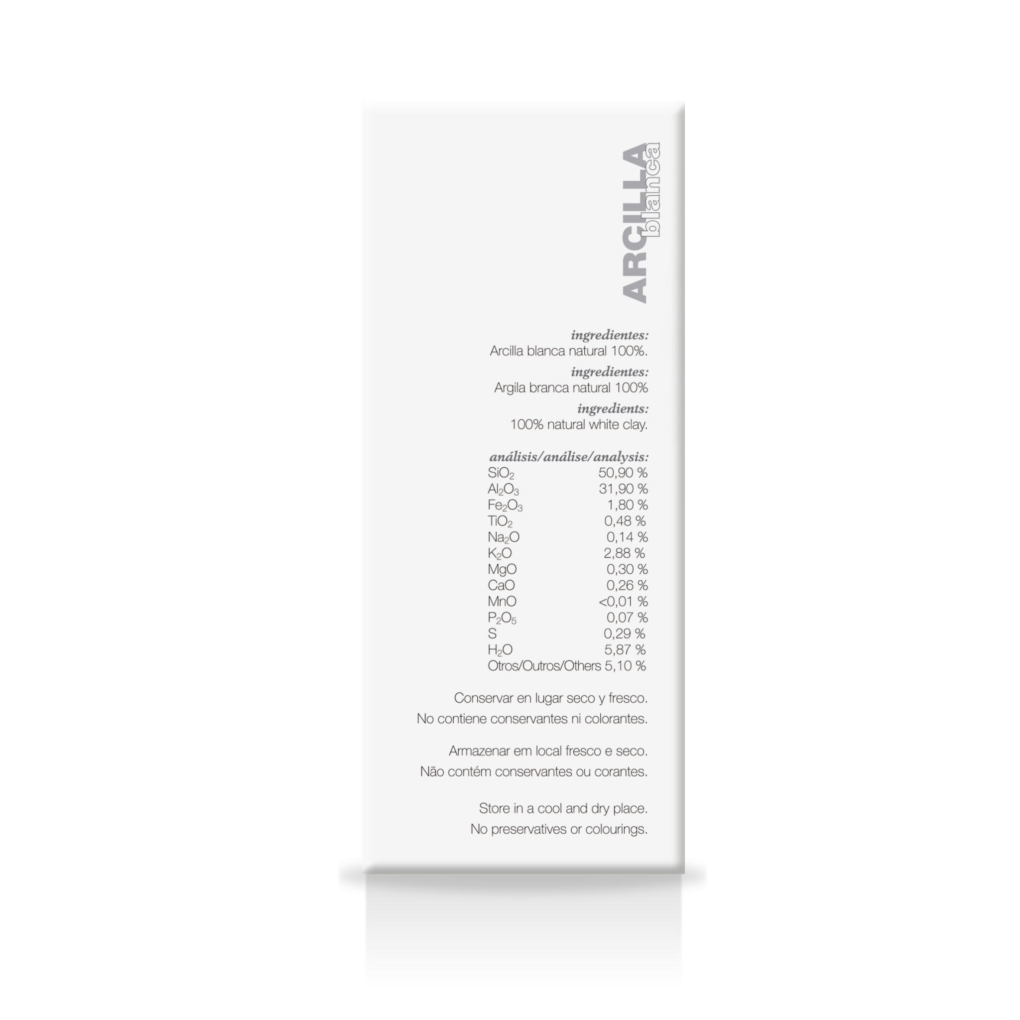 Soria Natural Arcilla blanca – Limpia en Profundidad – 100% de Pureza,  Textura Fina, Origen Natural - Puede Utilizarse como Mascarilla Facial